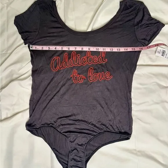 PST Los Angeles “Addicted to Love” Graphic Bodysuit Retro Scoop Neck Tee Small - Picture 8 of 13